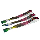 Bracelets textile (15x340mm, impression en couleur sur un côté, inscriptions variables) - anneau en aluminium