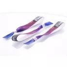 Bracelets textile (15x340mm, impression en couleur sur un côté) - anneau en aluminium