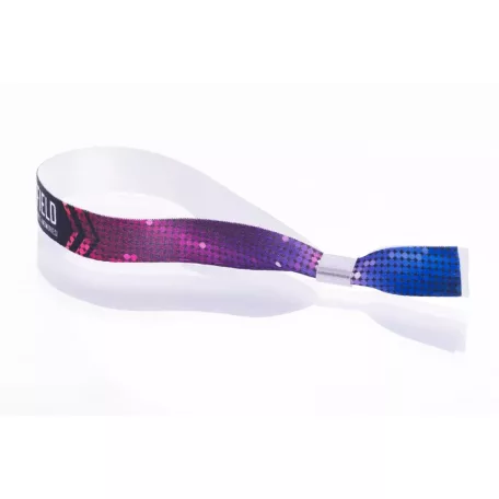 Bracelets textile (15x340mm, impression en couleur sur un côté) - anneau en aluminium