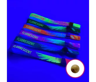   Bracelets textile UV réfléchissant (15x340 mm, impression en couleur sur un côté) - anneau en bambou à usage multiple