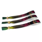 Bracelets textile (15x340mm, impression en couleur sur un côté) - anneau en bambou  à usage multiple