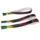 Bracelets textile (15x340mm, impression en couleur sur un côté) - anneau en bambou  à usage multiple