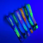 Bracelets textile UV réfléchissant - Taille enfant (15x300 mm, impression en couleur sur un côté) - anneau en aluminium
