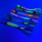 Bracelets textile UV réfléchissant - Taille enfant (15x300 mm, impression en couleur sur un côté) - anneau en plastique autobloquant