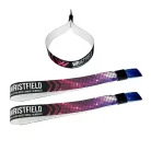 Bracelets textile - Taille enfant (15x300mm, impression en couleur sur un côté) - avec anneau en plastique