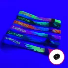 Bracelets textile UV réfléchissant - Taille enfant (15x300 mm, impression en couleur sur un côté) - anneau en plastique à usage multiple
