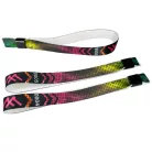 Bracelets textile (15x340mm, impression en couleur sur un côté, inscriptions variables) - anneau en plastique autobloquant