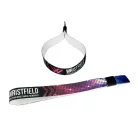 Bracelets textile (15x340mm, impression en couleur sur un côté) - anneau en plastique autobloquant