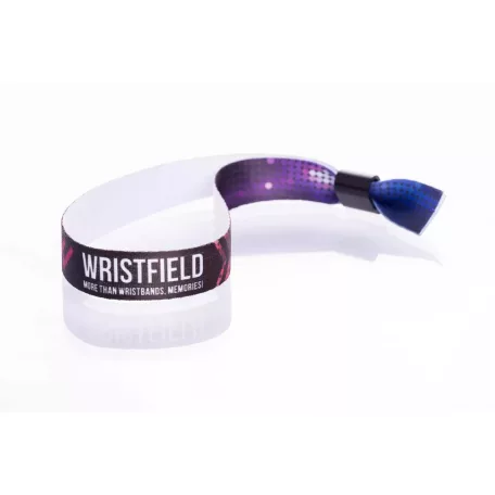 Bracelets textile (15x340mm, impression en couleur sur un côté) - anneau en plastique autobloquant