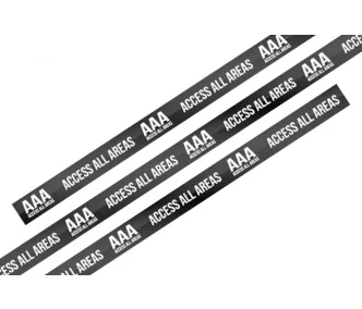   Bracelets textile (15x340mm, impression en couleur sur un côté) - anneau en plastique noir autobloquant - MOTIF - AAA