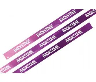   Bracelets textile (15x340mm, impression en couleur sur un côté) - anneau en plastique noir autobloquant - MOTIF - BACKSTAGE