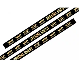   Bracelets textile (15x340mm, impression en couleur sur un côté) - anneau en plastique autobloquant - MOTIF - VIP Special Guest