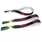 Bracelets textile (15x340mm, impression en couleur sur un côté) - anneau en plastique à usage multiple