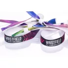 Bracelets textile (15x340mm, impression en couleur sur un côté) - anneau en plastique à usage multiple
