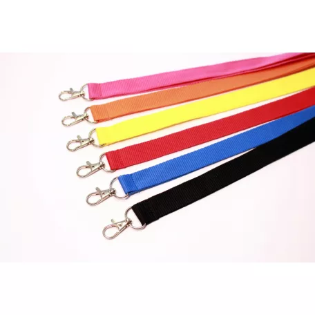 Tours de cou unis striés 20x900 mm - mousqueton à cliquet en métal
