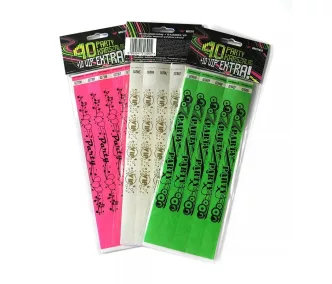   Pack de fête - 40 bracelets PARTY + 10 bracelets VIP offerts