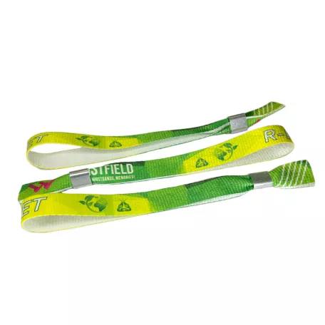 Bracelets RPET (15x340mm, impression en couleur sur un côté eco-responsables) - anneau en aluminium