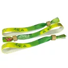 Bracelets RPET (15x340mm, impression en couleur sur un côté, eco-responsables) - anneau en bambou/plastique autobloquant