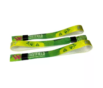   Bracelets RPET (15x340mm, impression en couleur sur un côté, eco-responsables) - anneau en plastique autobloquant