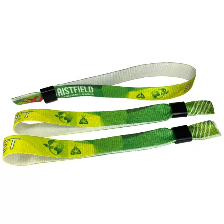 Bracelets RPET (15x340mm, impression en couleur sur un côté, eco-responsables) - anneau en plastique autobloquant