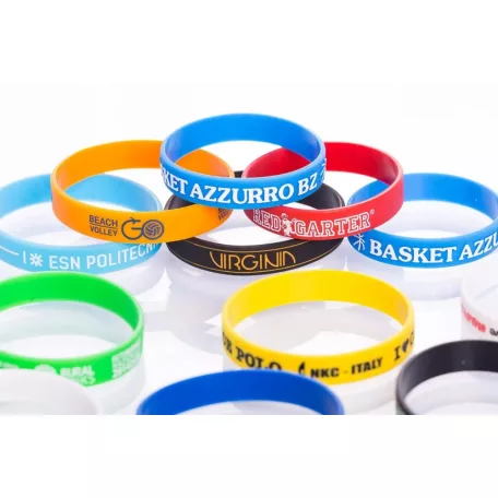 Bracelets silicone - en relief avec impression en 1 couleur