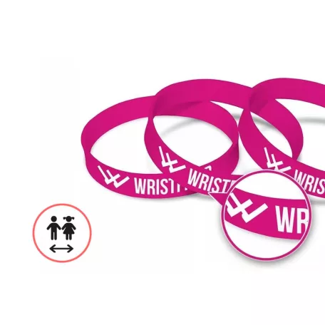 Bracelets silicone - avec inscription personnalisée en 1 couleur - Taille enfant