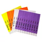 Bracelets Tyvek 1", durables, numérotés et résistants à l’eau (TOP Qualité) - 1 couleur avec inscription noire