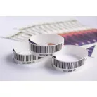 Bracelets Tyvek 3/4", impression en couleur et inscriptions variables (codes-barres, numéros, etc)