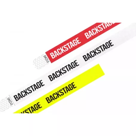 Bracelets Tyvek 3/4", MOTIF - BACKSTAGE