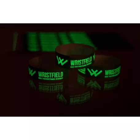 Bracelets Tyvek 3/4" - phosphorescents avec inscription
