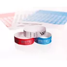 Bracelets Tyvek 3/4", durables, numérotés et résistants à l’eau (TOP Qualité) - 1 couleur avec inscription