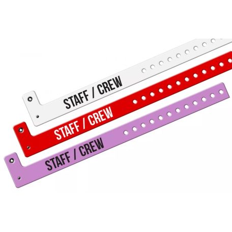 Bracelets vinyle, format étroit, MOTIF - STAFF/CREW