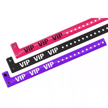 Bracelets vinyle, format étroit, MOTIF - VIP