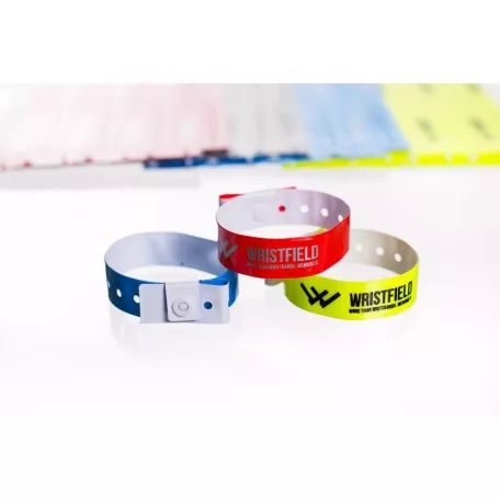 Bracelets vinyle, format étroit, 1 couleur avec inscription