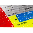 Bracelets vinyle, format étroit, 1 couleur avec inscription