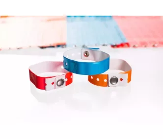   Bracelets vinyle, format étroit, réutilisables - sans inscription