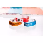 Bracelets vinyle, format étroit, réutilisables - 1 couleur avec inscription
