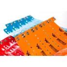 Bracelets vinyle, format étroit, réutilisables - 1 couleur avec inscription