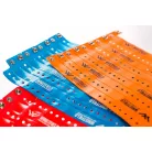 Bracelets vinyle, format étroit, réutilisables - 1 couleur avec inscription