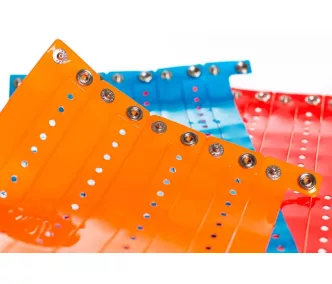   Bracelets vinyle, format étroit, réutilisables - sans inscription