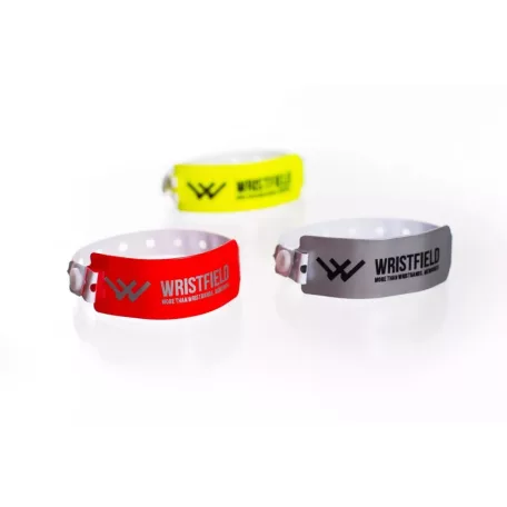 Bracelets vinyle, format large, 1 couleur avec inscription
